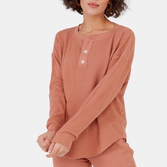 MATE the Label Tops - MATE the Label Harper Henley *Terracotta*